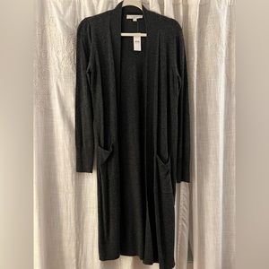 NWT LOFT Dark Grey Duster Size M
